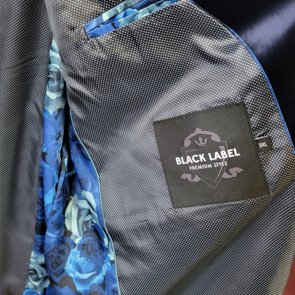 Black Label Velvet Sport Coat - Deep Navy - Picture 6 of 8